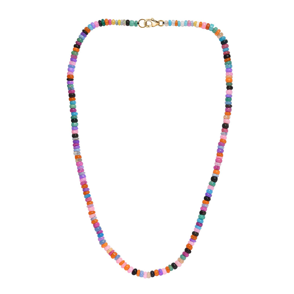 Tucson Gem Find-9K Yellow Gold AAAA Multi Opal  Necklace (Size - 18.5) 50.84 Ct 7574251 3