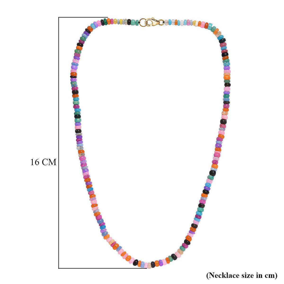 Tucson Gem Find-9K Yellow Gold AAAA Multi Opal  Necklace (Size - 18.5) 50.84 Ct 7574251 5