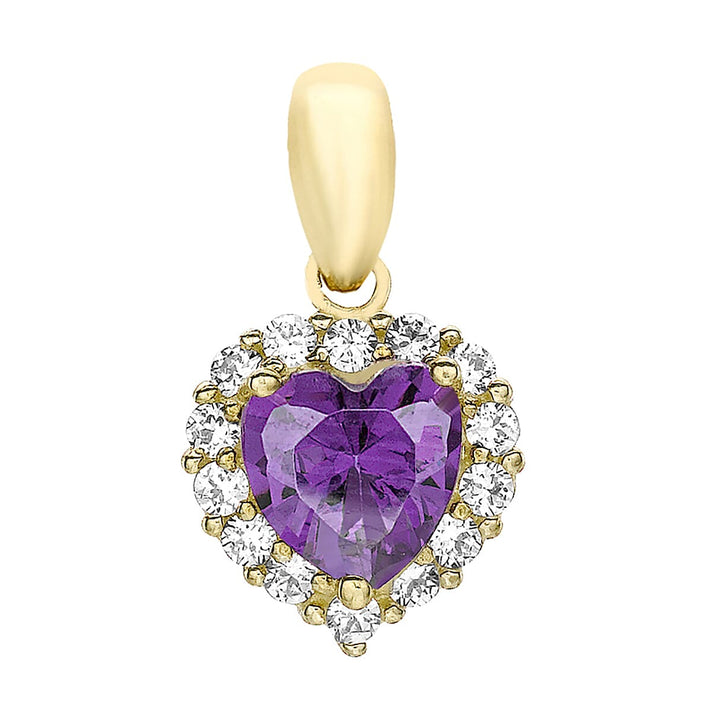 9K Yellow Gold  A   Purple Cubic Zirconia ,  Cubic Zirconia  Pendant 2.49 ct,  Gold Wt. 0.9 Gms  2.490  Ct. 7712481 1