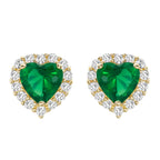 9K Yellow Gold  A   Purple Cubic Zirconia ,  White Cubic Zirconia  Earring 4.12 ct,  Gold Wt. 1.6 Gms  4.120  Ct.