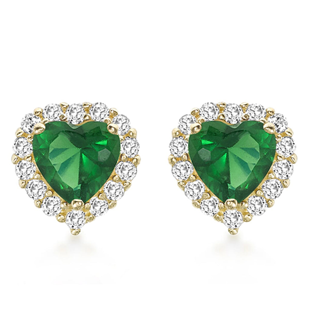 9K Yellow Gold  A   Purple Cubic Zirconia ,  White Cubic Zirconia  Earring 4.12 ct,  Gold Wt. 1.6 Gms  4.120  Ct.