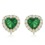 9K Yellow Gold  A   Purple Cubic Zirconia ,  White Cubic Zirconia  Earring 4.12 ct,  Gold Wt. 1.6 Gms  4.120  Ct.