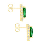 9K Yellow Gold  A   Purple Cubic Zirconia ,  White Cubic Zirconia  Earring 4.12 ct,  Gold Wt. 1.6 Gms  4.120  Ct.