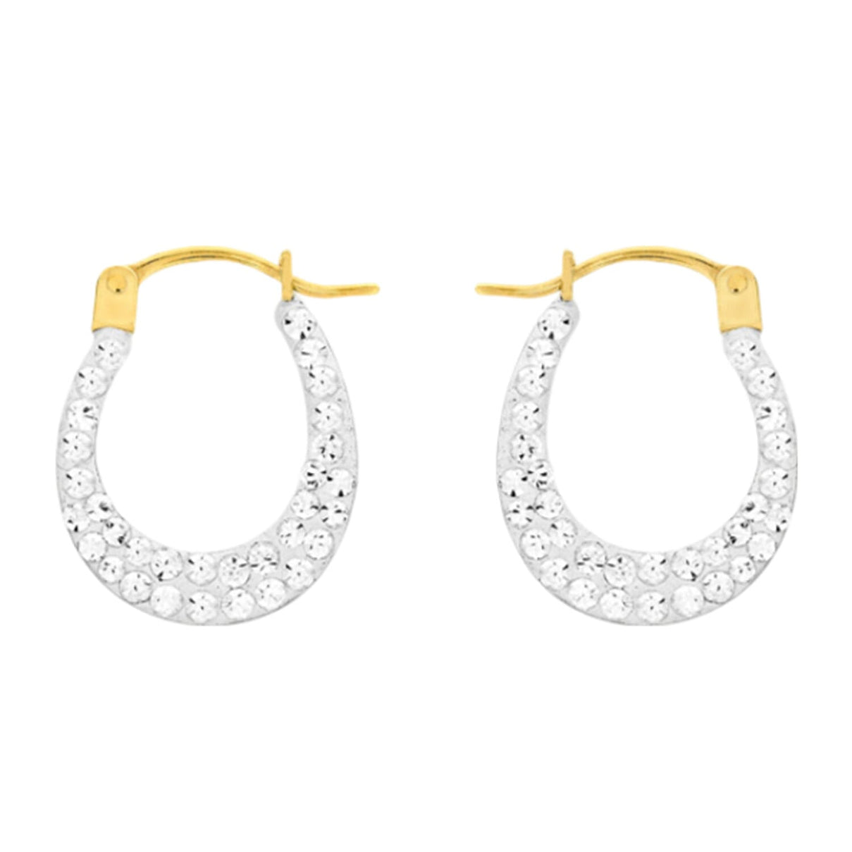 9K Gold Crystalique Mini Diamond Cut Earrings 7813633 0