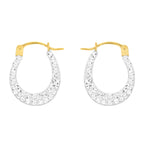 9K Yellow Gold  A   White Crystal  Earring 0.64 ct,  Gold Wt. 0.3 Gms  0.640  Ct.