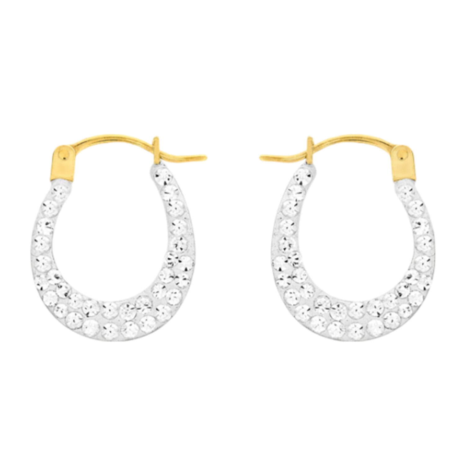 9K Gold Crystalique Mini Diamond Cut Earrings 7813633 0
