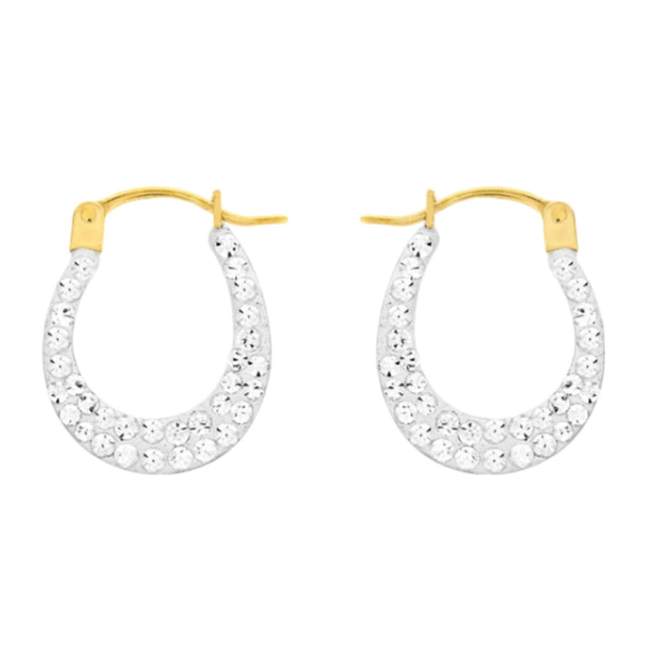 9K Gold Crystalique Mini Diamond Cut Earrings 7813633 1