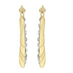 9K Yellow Gold  A   White Crystal  Earring 0.64 ct,  Gold Wt. 0.3 Gms  0.640  Ct.