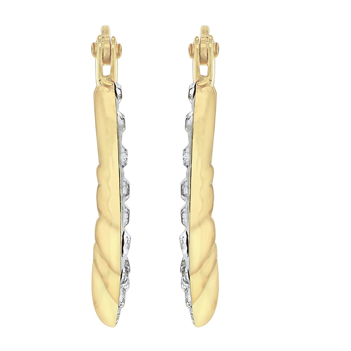9K Gold Crystalique Mini Diamond Cut Earrings 7813633 2