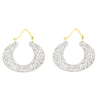 9K Yellow Gold  A   White Crystal  Earring 1.88 ct,  Gold Wt. 0.65 Gms  1.880  Ct.