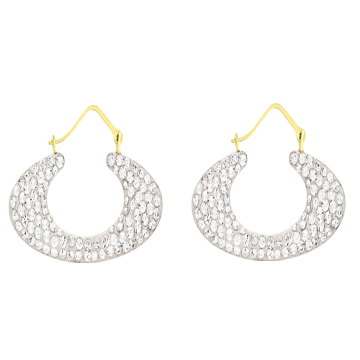 9K Gold Crystalique Squash Oval Earrings 7813522 0