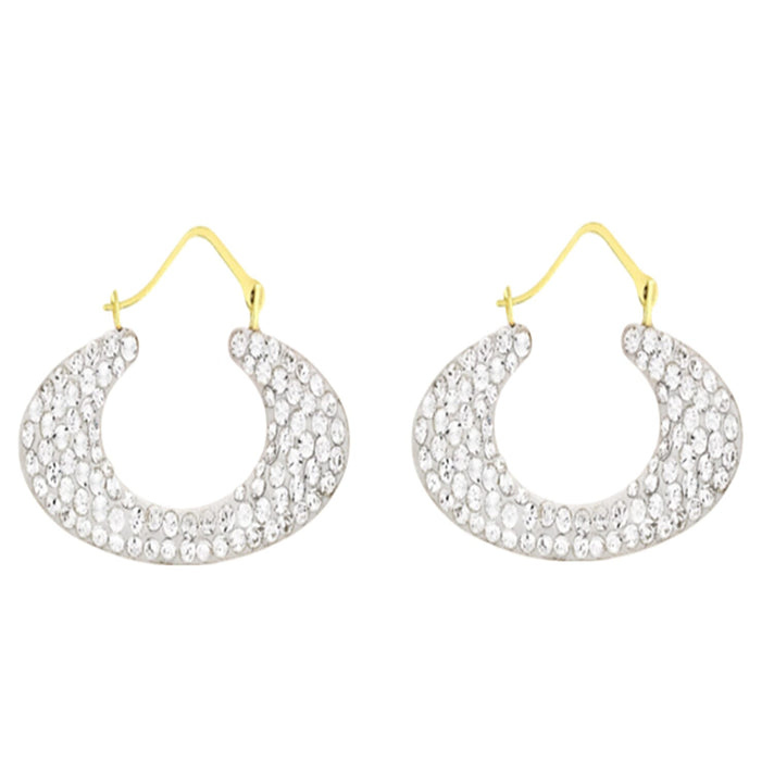 9K Gold Crystalique Squash Oval Earrings 7813522 1
