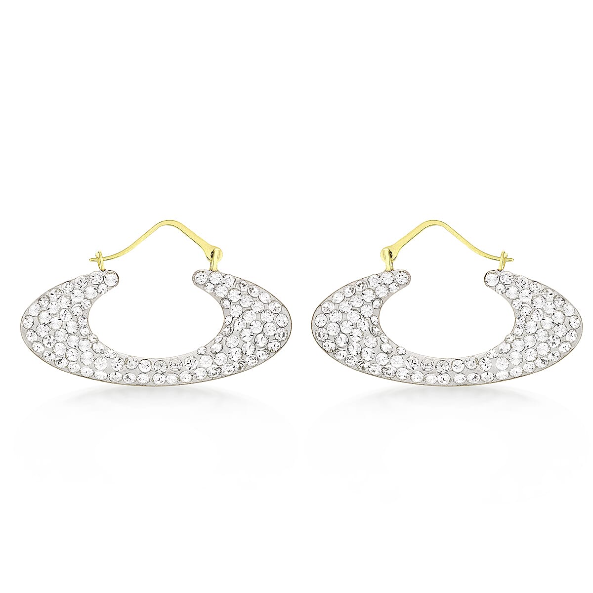 9K Gold Crystalique Squash Oval Earrings 7813522 1
