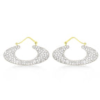9K Yellow Gold  A   White Crystal  Earring 1.88 ct,  Gold Wt. 0.65 Gms  1.880  Ct.