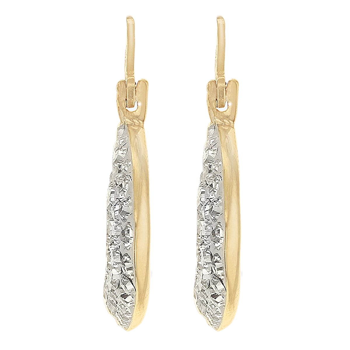 9K Gold Crystalique Squash Oval Earrings 7813522 2