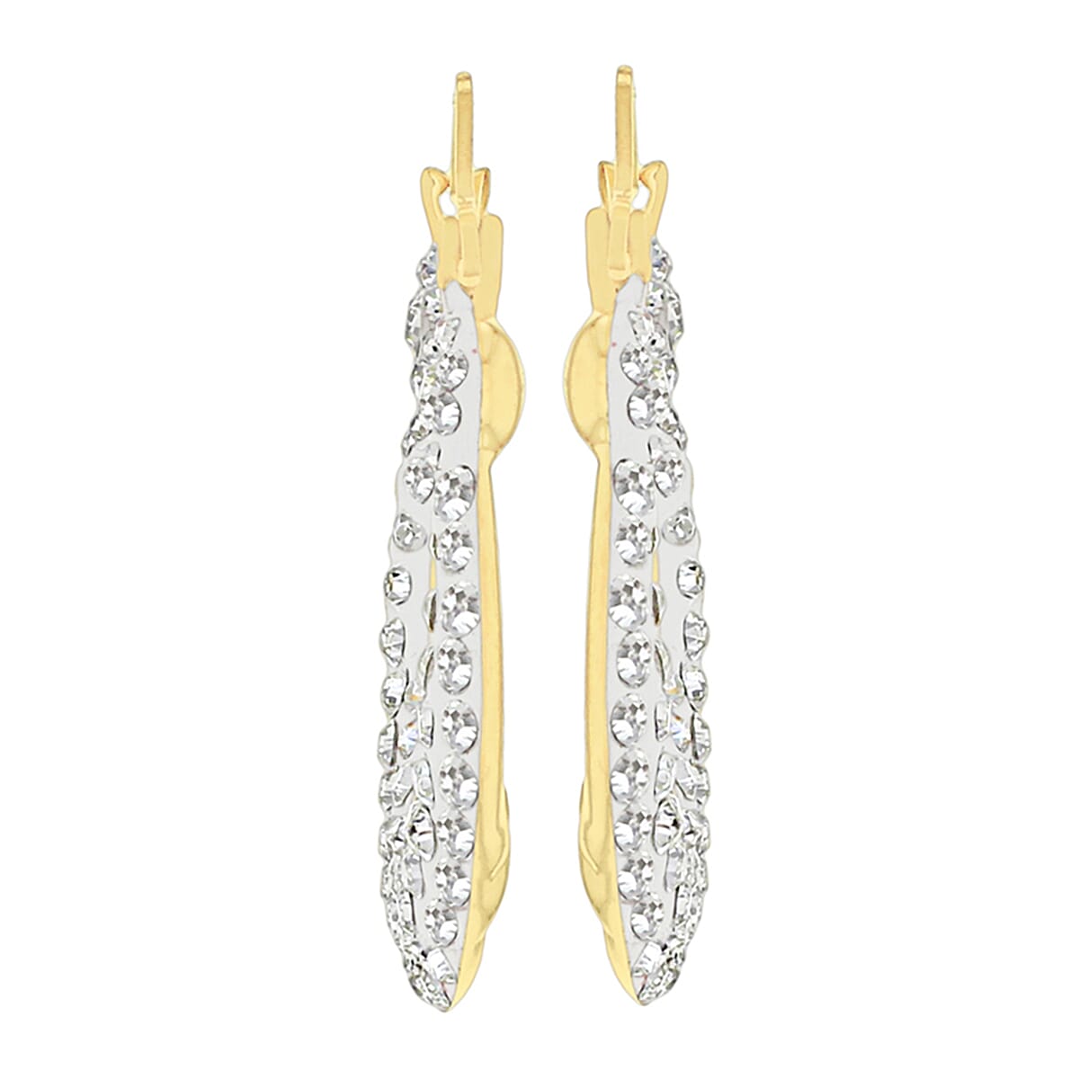 9K Gold Crystalique X Oval Earrings 7813591 2