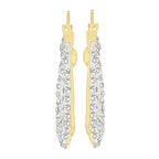 9K Yellow Gold  A   White Crystal  Earring 4.64 ct,  Gold Wt. 0.5 Gms  4.640  Ct.