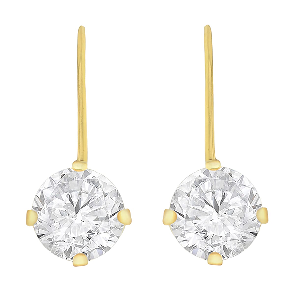 9K Gold Cubic Zircon LeverbackEarrings 7814373 2