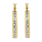 9K Yellow Gold  A   White Cubic Zirconia  Earring 3.50 pc,  Gold Wt. 2.6 Gms  3.500  Ct.