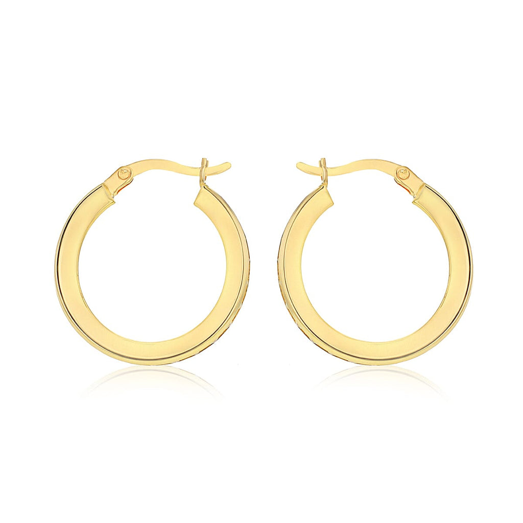 9K Yellow Gold  A   White Cubic Zirconia  Earring 3.50 pc,  Gold Wt. 2.6 Gms  3.500  Ct.