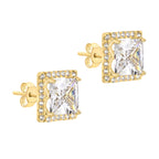 9K Yellow Gold  A   White Cubic Zirconia  Earring 4.82 pc,  Gold Wt. 2.1 Gms  4.820  Ct.