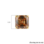 9K Yellow Gold  Yellow Moissanite Stud Earrings 1.40 Ct
