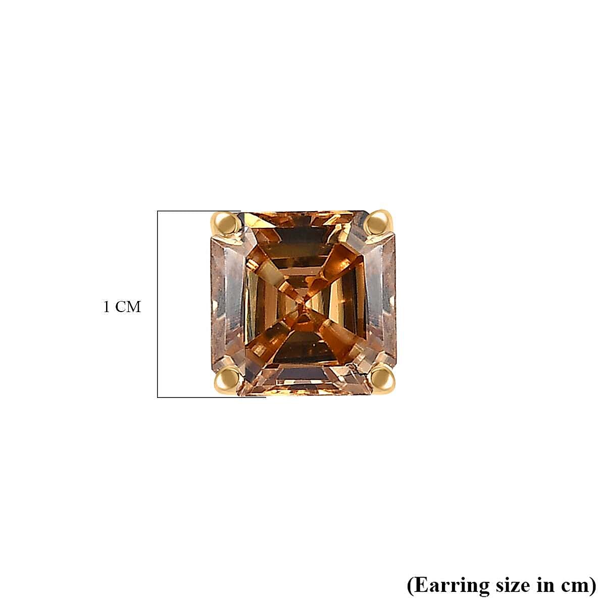 9K Yellow Gold  Yellow Moissanite Stud Earrings 1.40 Ct 7582075 4