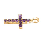 9K Yellow Gold  AA   African Amethyst  Pendant  Gold Wt. 0.8 Gms  0.737  Ct.