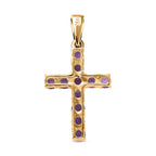 9K Yellow Gold  AA   African Amethyst  Pendant  Gold Wt. 0.8 Gms  0.737  Ct.