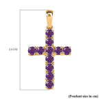 9K Yellow Gold  AA   African Amethyst  Pendant  Gold Wt. 0.8 Gms  0.737  Ct.