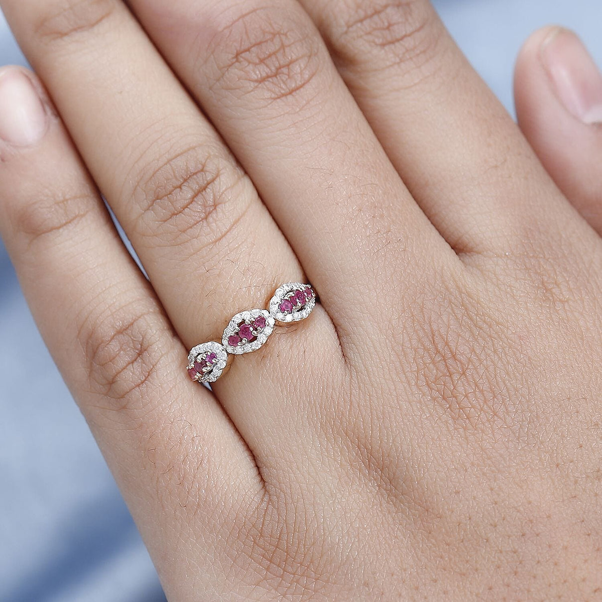 9K Yellow Gold AA African Ruby , Moissanite Classic Solitaire Ring in Gold Wt. 1.79 grams, 0.438 Ct 7632958 3
