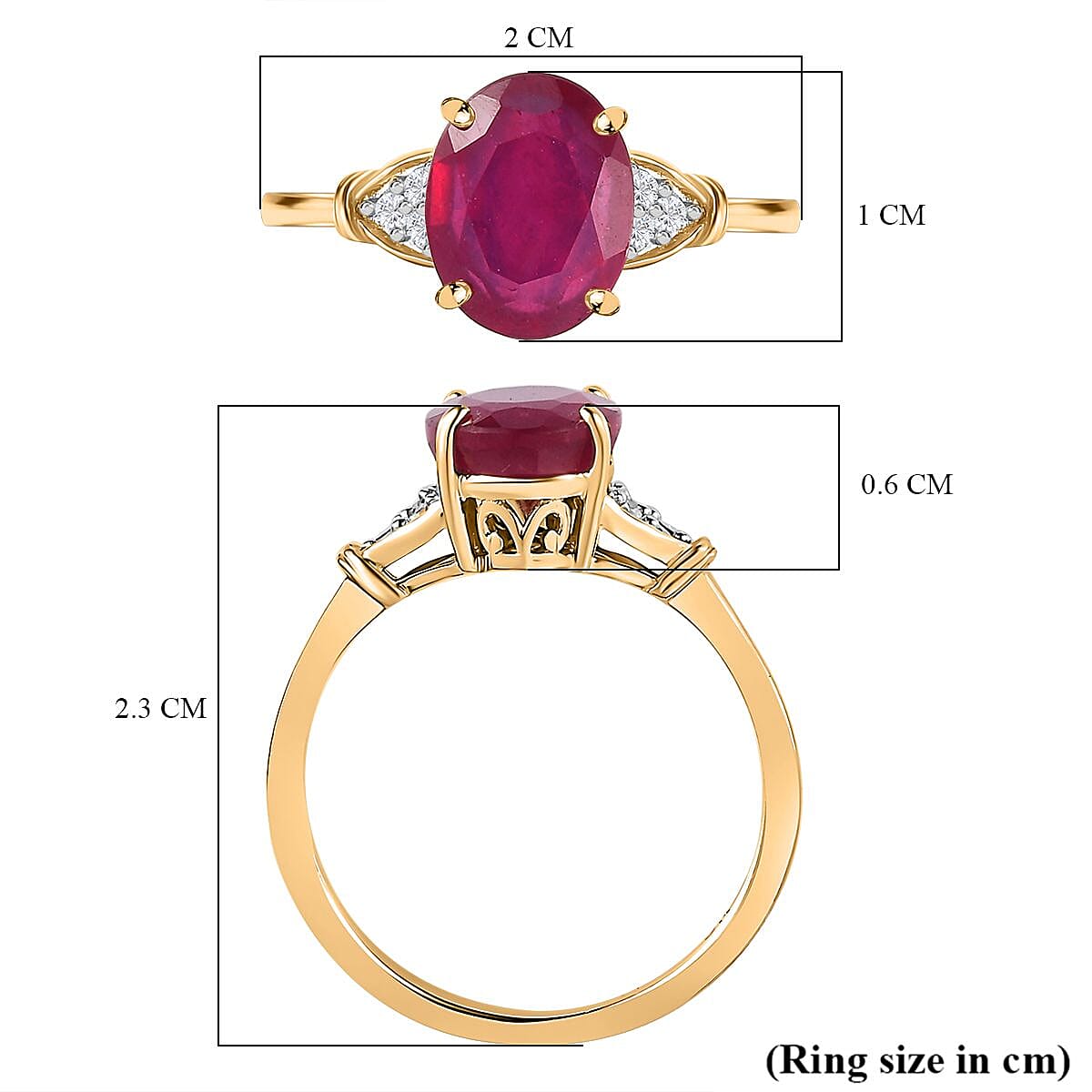 9K Yellow Gold AA African Ruby and Diamond I3 GH Classic Solitaire Ring 2.40 Ct 7042987 6