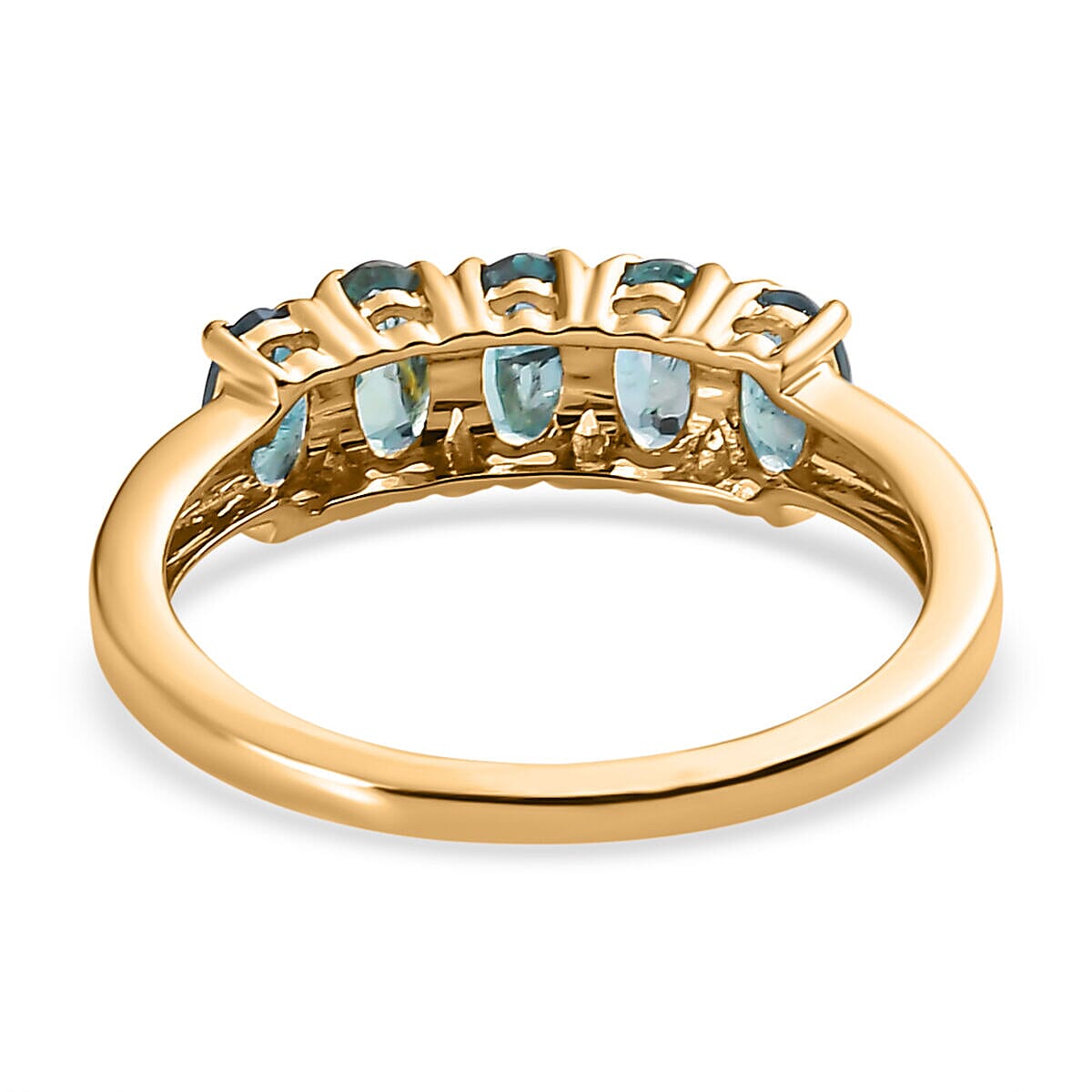 9K Yellow Gold Premium Alexandrite 5 Stone Ring 1.20 Ct. 7208801 8