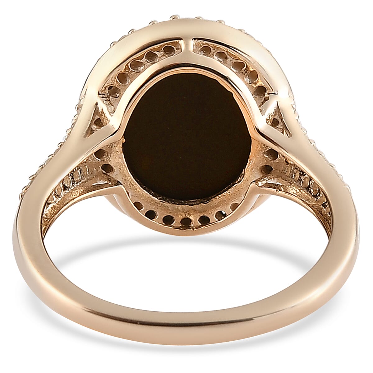 9K Yellow Gold AA Ammolite and Diamond Ring 2.30 Ct. 7274947 5
