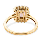 9K Yellow Gold Tourmaline and Diamond Ring 1.50 Ct.