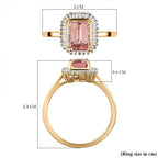 9K Yellow Gold Tourmaline and Diamond Ring 1.50 Ct.