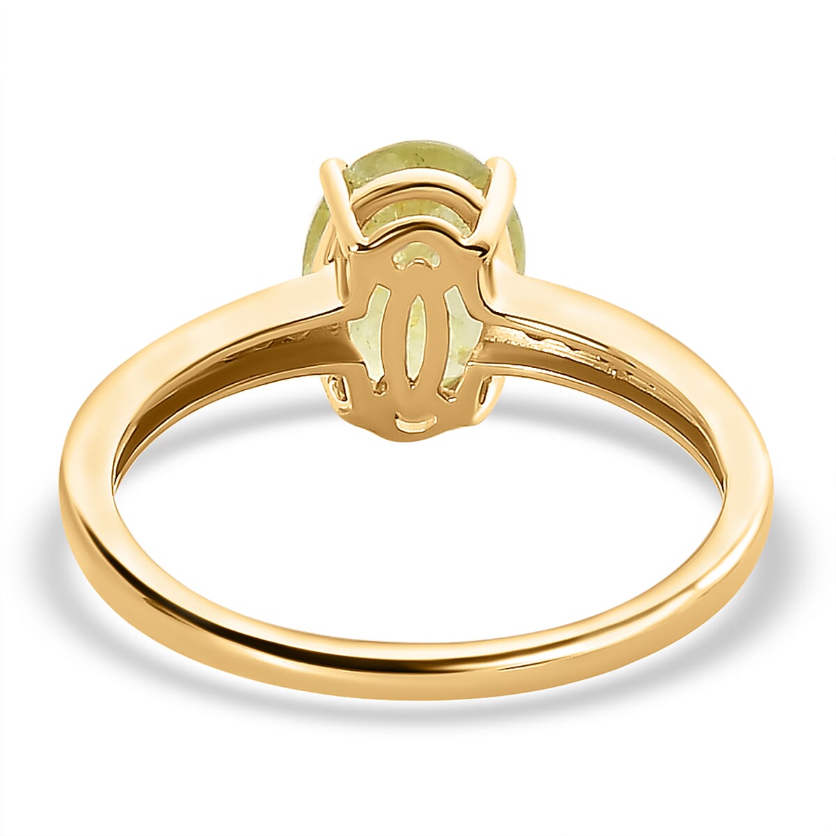 9K Yellow Gold Chrysoberyl and Diamond Ring 1.42 Ct. 7266086 4