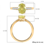 9K Yellow Gold Chrysoberyl and Diamond Ring 1.42 Ct.
