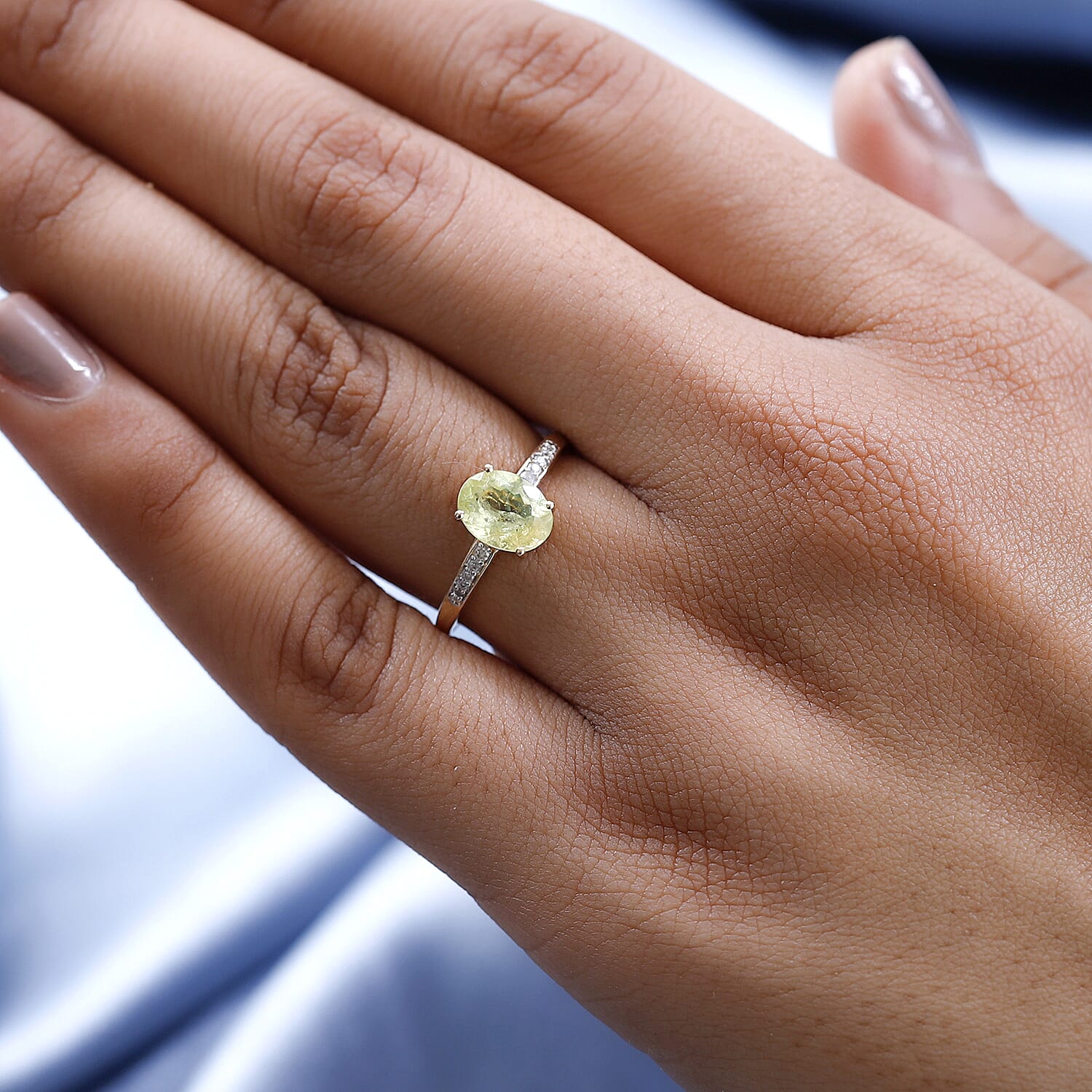 9K Yellow Gold Chrysoberyl and Diamond Ring 1.42 Ct. 7266086 8