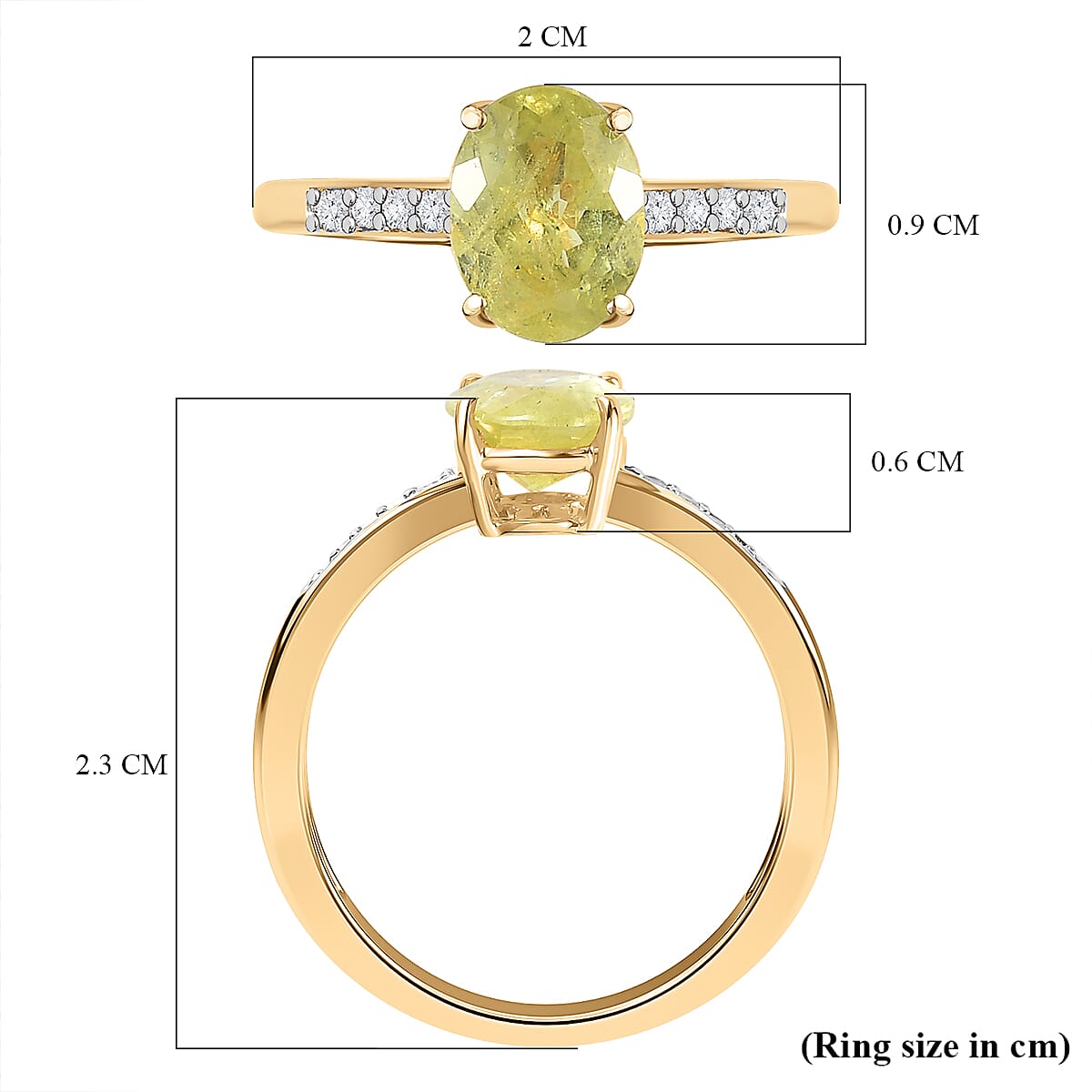 9K Yellow Gold Chrysoberyl and Diamond Ring 1.42 Ct. 7266086 11