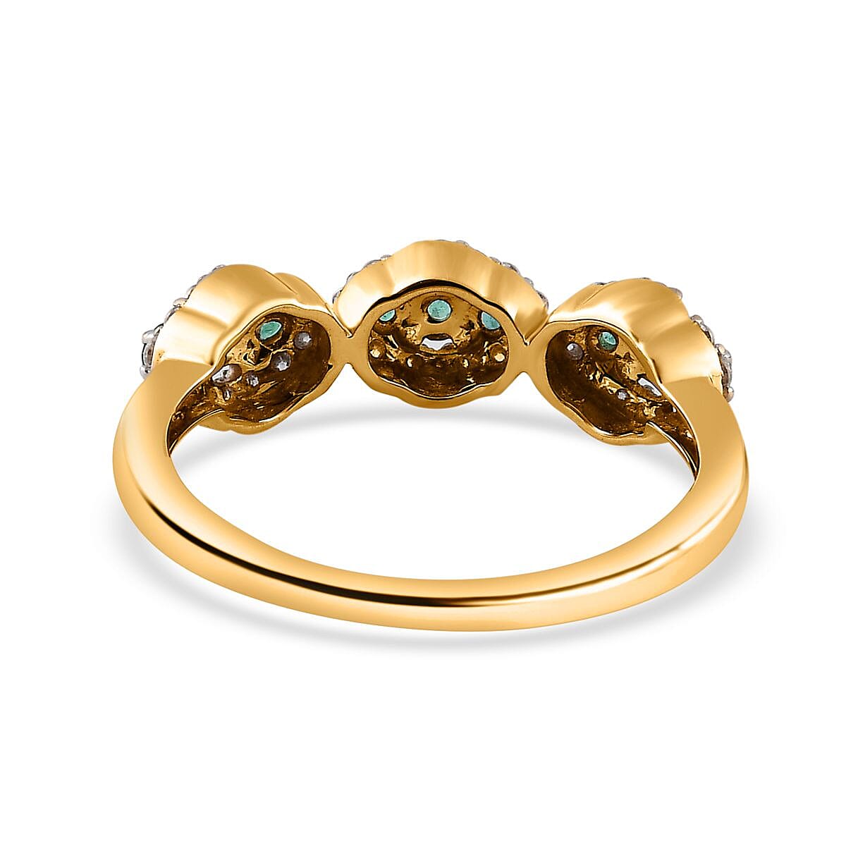 9K Yellow Gold AA Emerald , Moissanite Classic Solitaire Ring in Gold Wt. 1.69 grams, 0.564 Ct 7632890 5