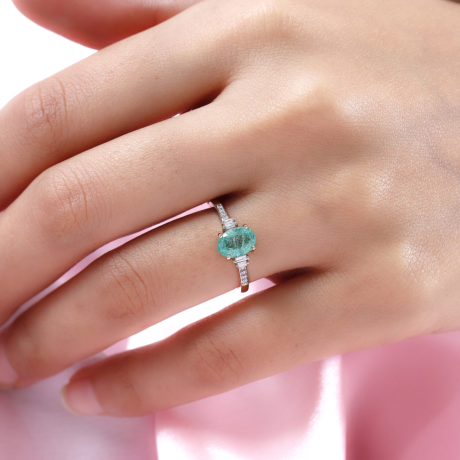 9K Yellow Gold AA Ethiopian Emerald SolitaireRing with Diamond  1.11 Ct. 8918532 3