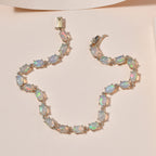 9K Yellow Gold Ethiopian Welo Opal Bracelet (Size - 7.5) 8.00 Ct.