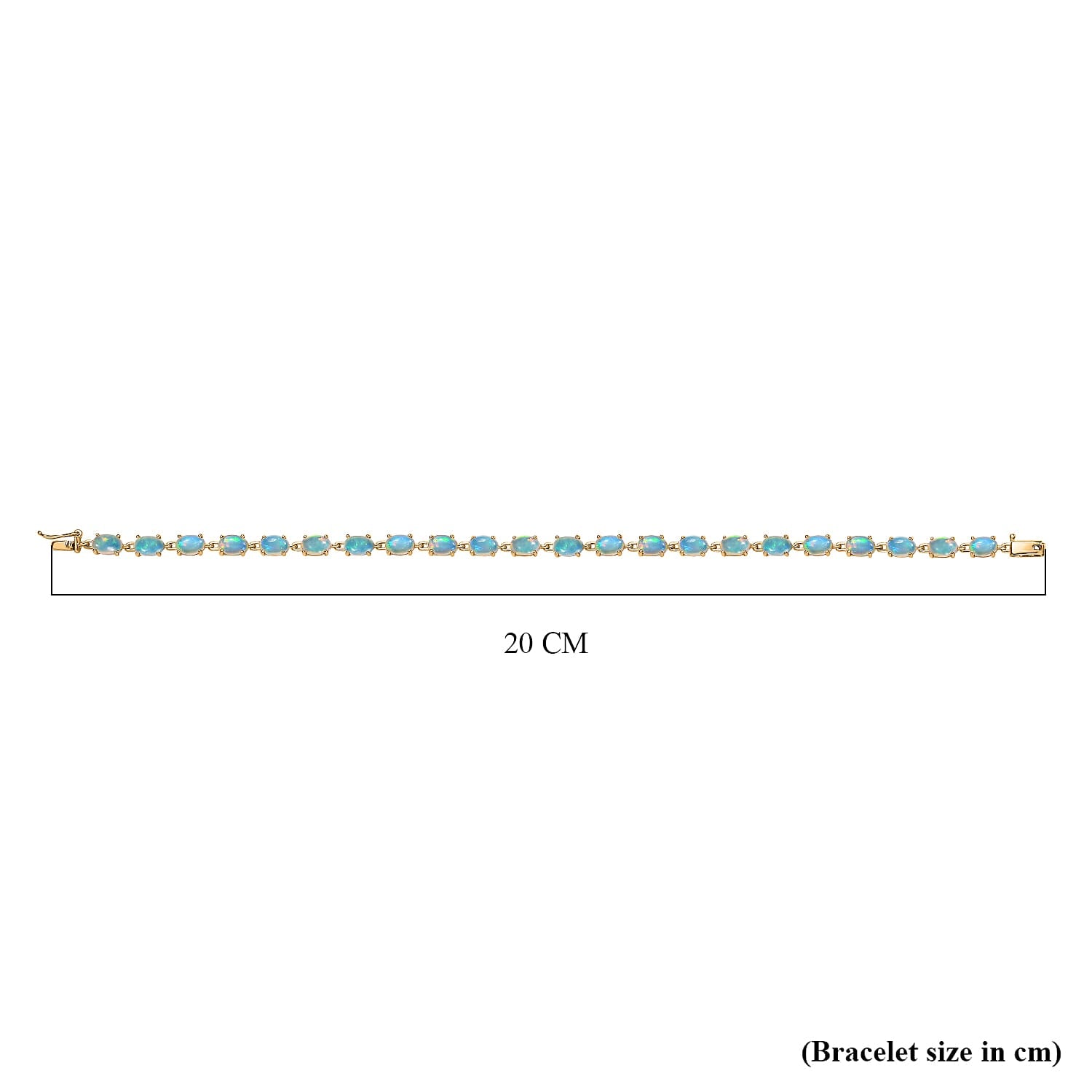 9K Yellow Gold Ethiopian Welo Opal Bracelet (Size - 7.5) 8.00 Ct. 7673738 6