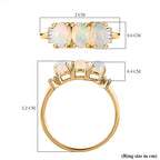 9K Yellow Gold AA Ethiopian Welo Opal and Diamond Ring 1.02 Ct.