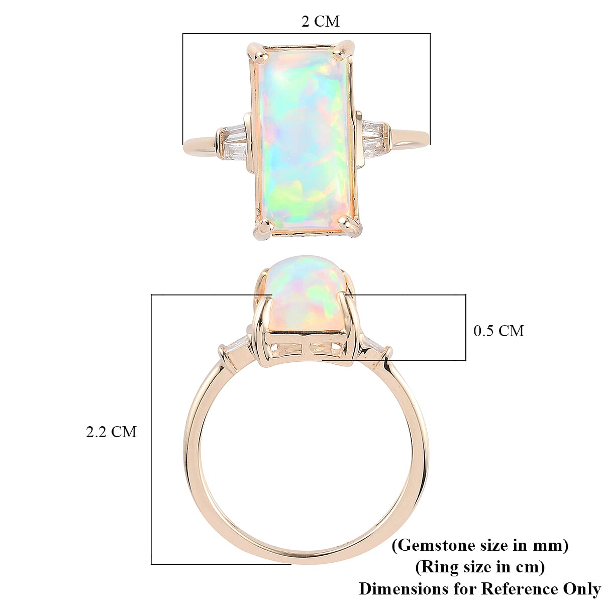9K Yellow Gold AA Ethiopian Welo Opal and Diamond Ring 3.02 Ct. 3790268 6