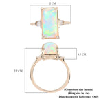 9K Yellow Gold AA Ethiopian Welo Opal and Diamond Ring 3.02 Ct.