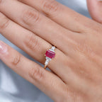 9K Yellow Gold Ruby (FF) & Diamond Ring 1.66 Ct.