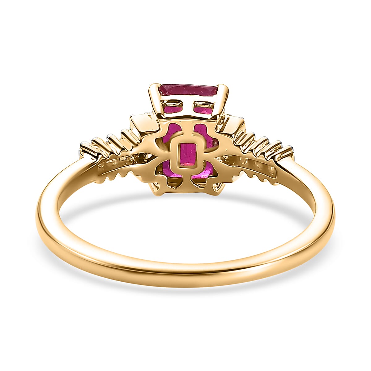 9K Yellow Gold Ruby (FF) &amp; Diamond Ring 1.66 Ct. 7625264 4