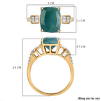 9K Yellow Gold Grandidierite and Diamond Ring 3.52 Ct
